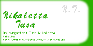 nikoletta tusa business card